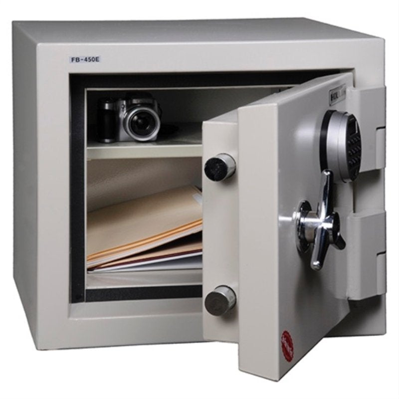 White Electronic Burglary Safe - Hollon FB-450E Security Safe