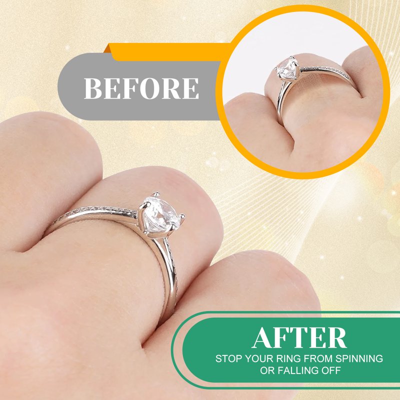 Transparent Silicone Ring Sizers for Loose Rings - 14 Pack Adjustable Fit for Women & Men