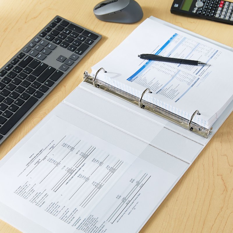 4 Pack View D-Ring Binders 1.5 Inch White for Office & School Organization