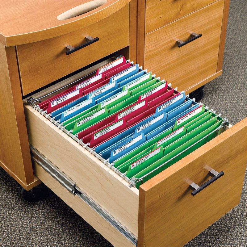 Hanging Folder Frames for File Cabinets - Scored Steel, Gray, 2 Pack