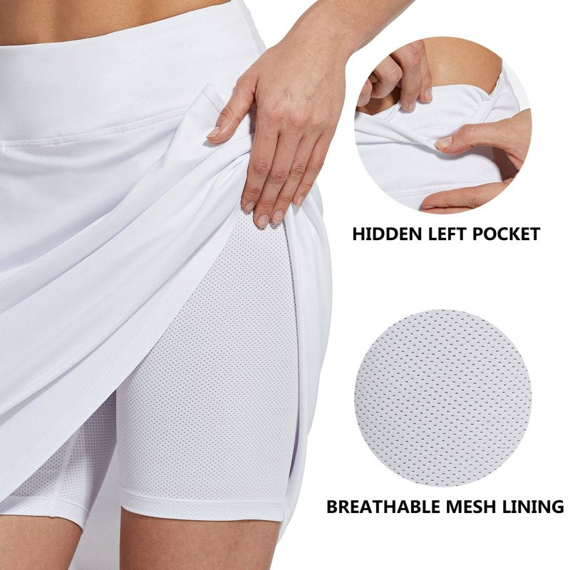 Women's Athletic Skorts with Pockets - Modest Golf & Casual Skirt