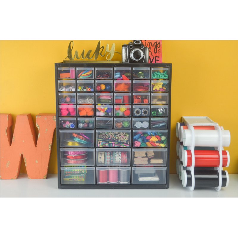 ArtBin 39-Drawer Craft and Hobby Storage Cabinet - Wall Mountable & Stackable