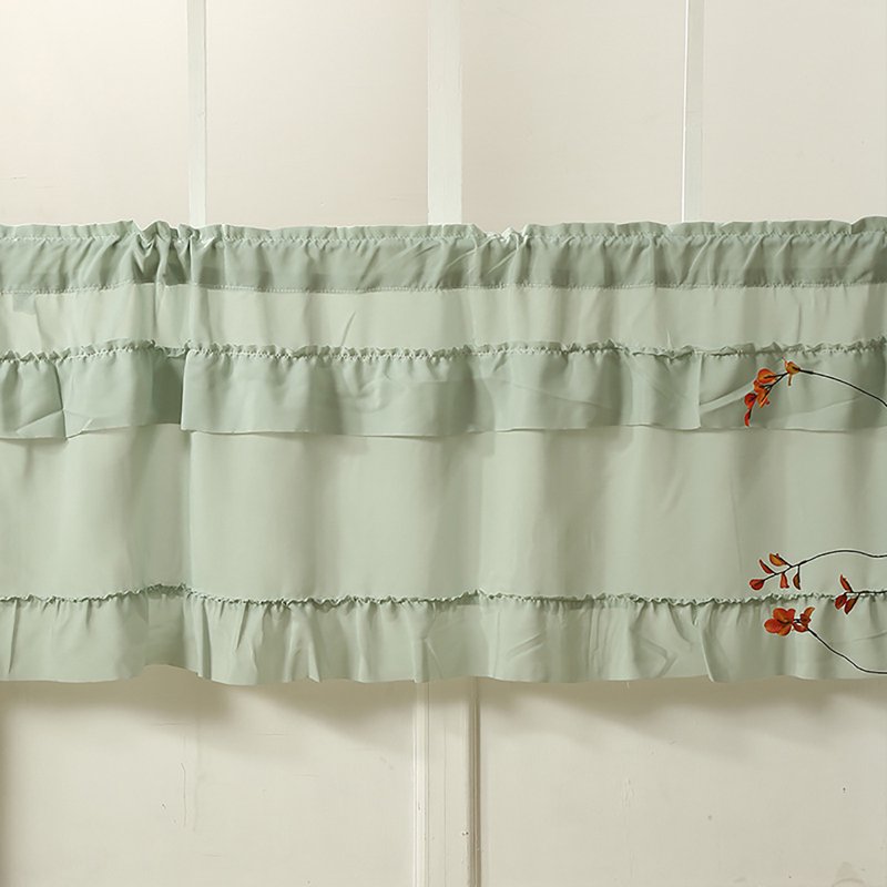 Blackout Window Valances for Living Room Bedroom Bathroom - Thermal Insulated 39x17 Inches