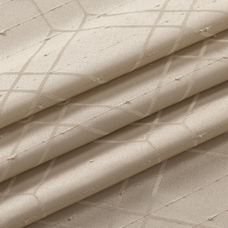 Textured Window Panel 54x84 Inches - Modern Sheer Curtain in Taupe or White