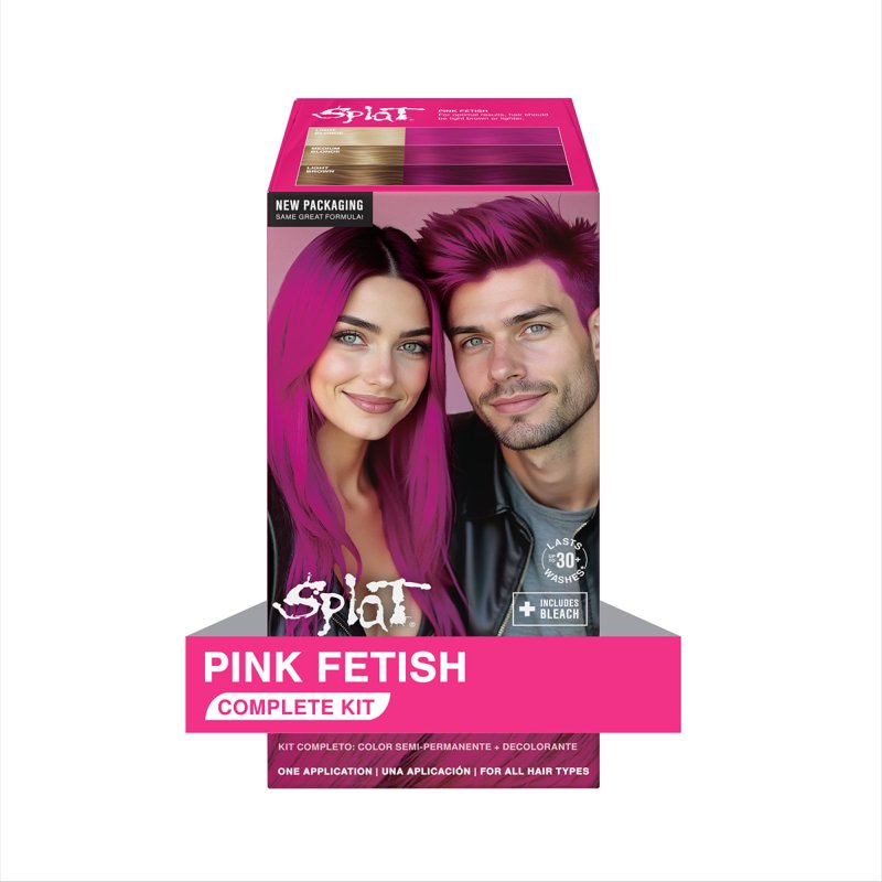 Semi-Permanent Hair Color Kit with Bleach - Multiple Shades