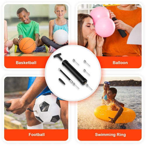 10 Inch Portable Ball Pump Kit for Soccer, Basketball, Volleyball & More