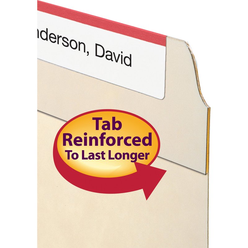 Reinforced Manila File Folders with Center Tabs - Letter Size, 100 Pack