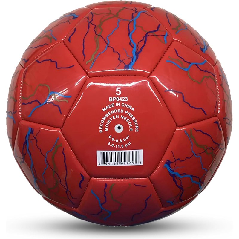 Vizari Zodiac Soccer Ball - Sizes 3, 4, 5, Red | Waterproof Synthetic Leather