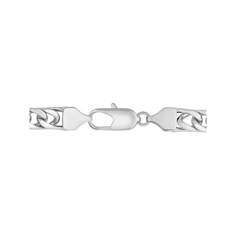 Men's Silver-Tone Stainless Steel Curb Link Bracelet 8.5 Inch - Timeless Men’s Jewelry