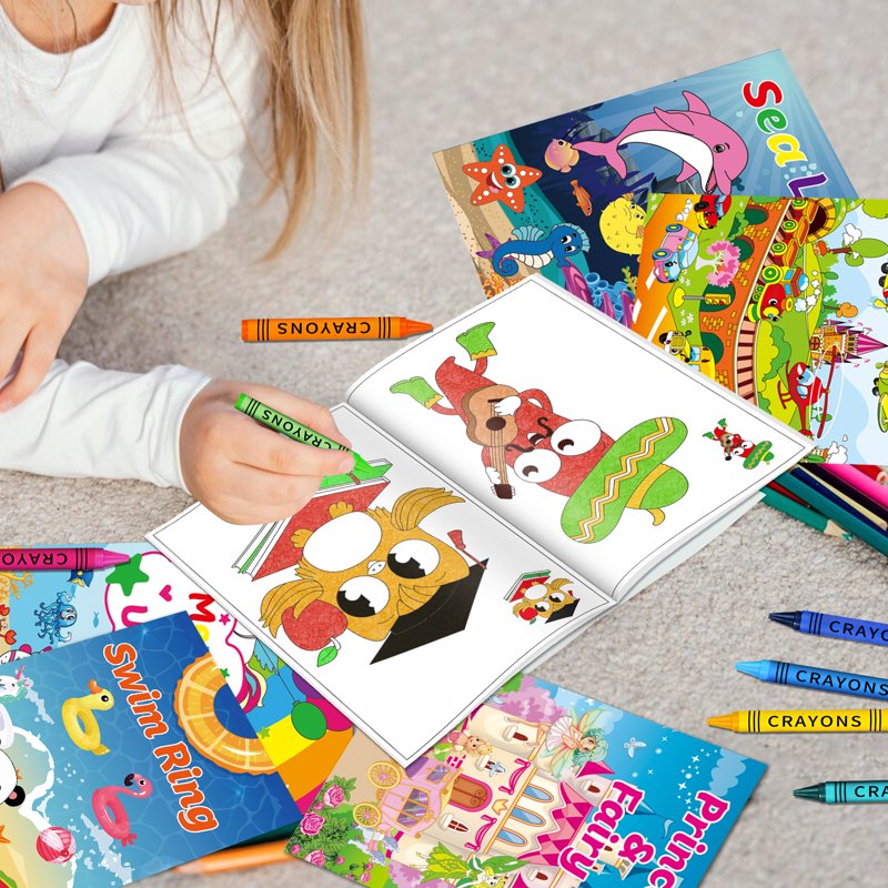 Mini Coloring Books Set for Kids Ages 2-4 - 15 Pack, Party Favors & Activity Books
