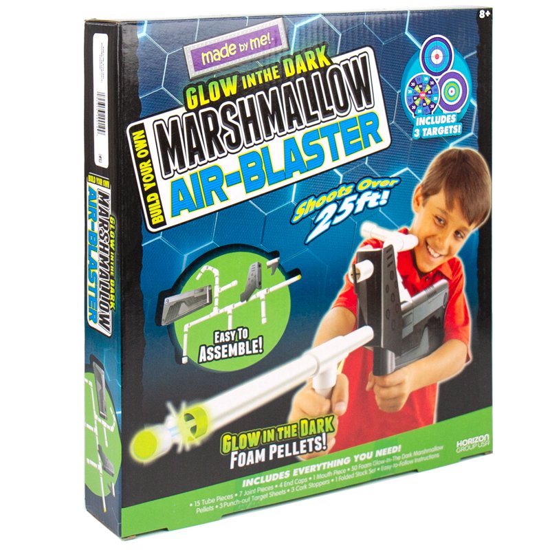 Glow in The Dark Marshmallow Air Blaster Kit for Kids - Build Your Own Toy Gun