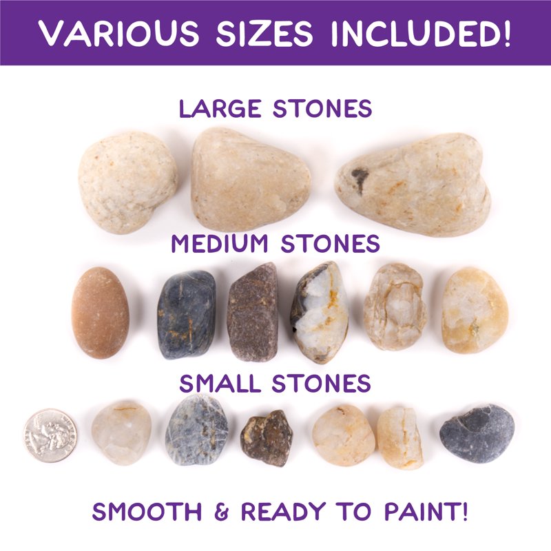 Kids Dinosaur Rock Painting Kit with Fossils and Stones - Creative Art Set for Ages 6+