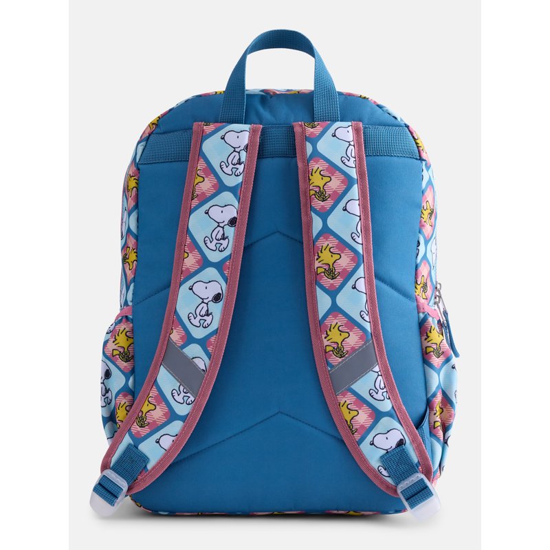 Kids' 17-Inch Peanuts Laptop Backpack with Snoopy & Woodstock - Blue