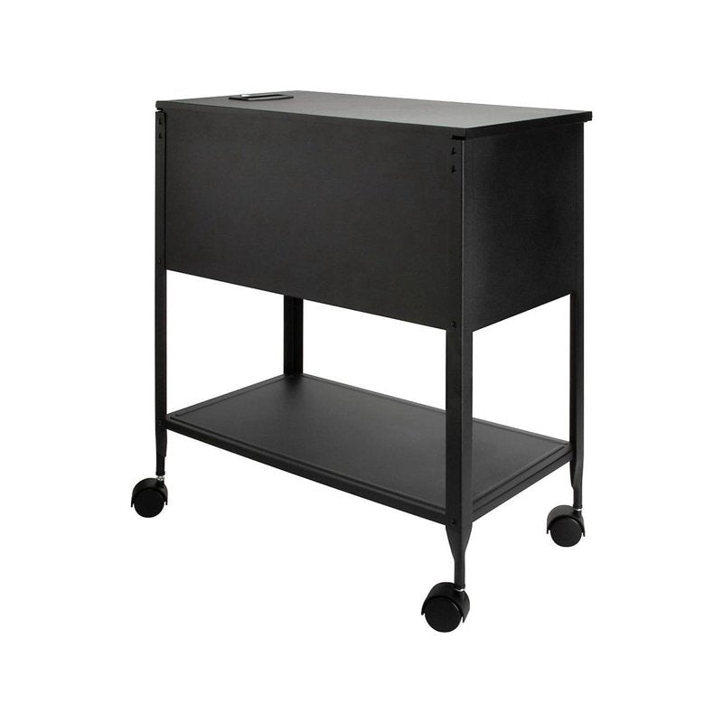 Lockable Mobile File Cabinet for Office & Home Storage - Black