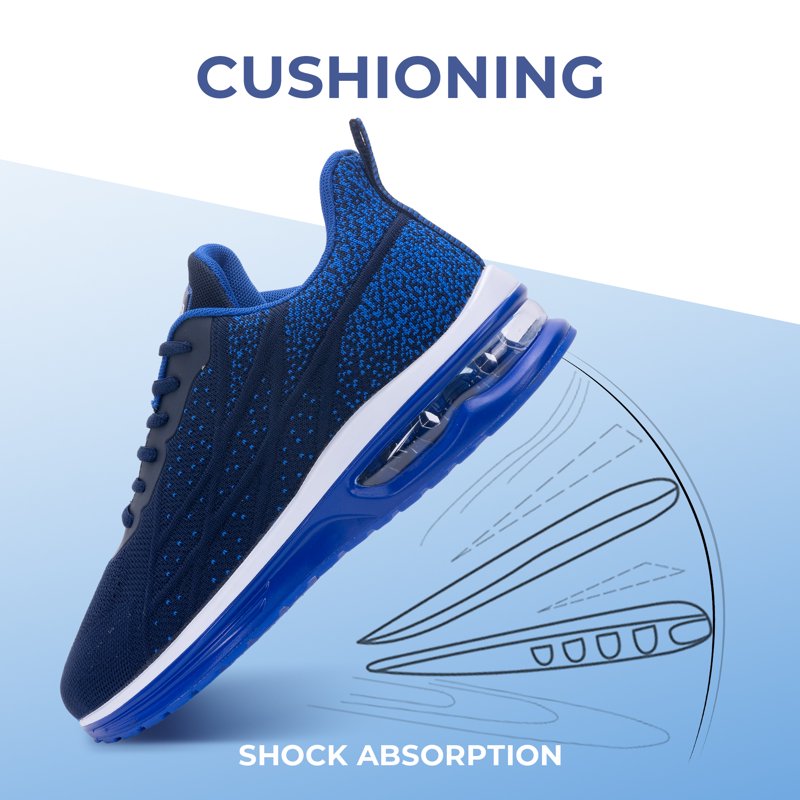 Men's Running Shoes Athletic Sneakers Breathable Non Slip Air Cushion Fitness Sneakers for Workout & Jogging
