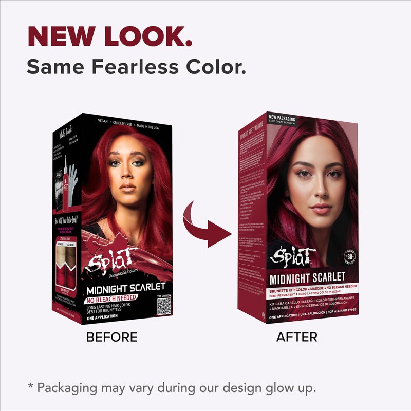 Semi-Permanent Hair Dye Kit for Vibrant Red & Bold Colors - Vegan, No Bleach Needed