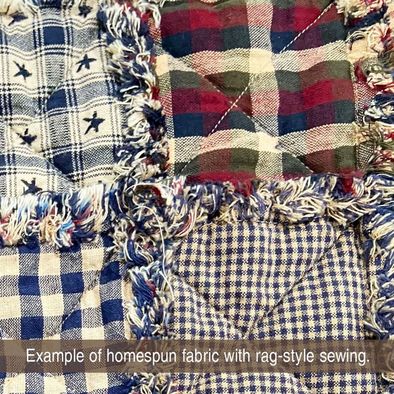 Cotton Homespun Plaid Fabric by the Yard - Heritage Navy Blue 2