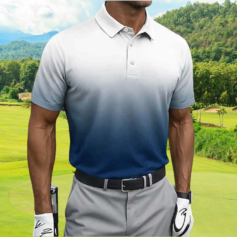 Men's Moisture Wicking Golf Polo Shirt Short Sleeve Collared Summer Performance Tops