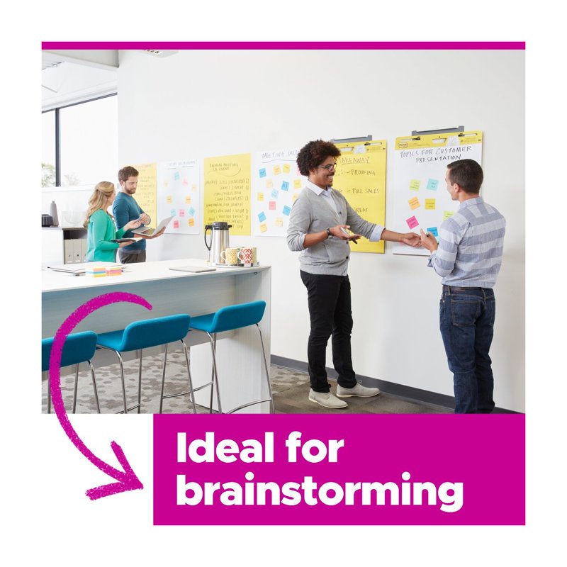 Self-Stick Easel Pads for Presentations and Brainstorming - 25 x 30 Inches, 2 Pack