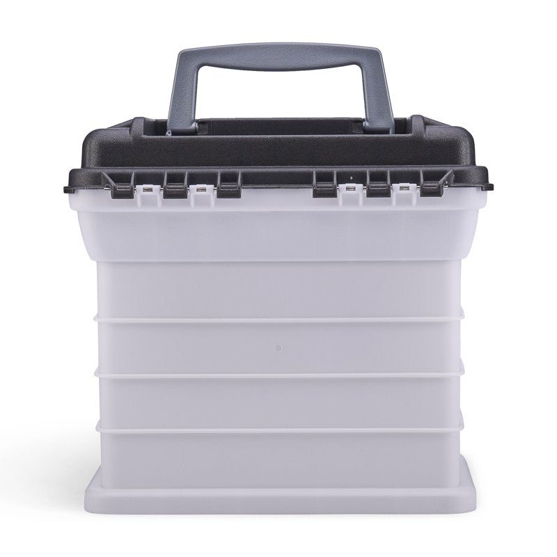 Small Portable Storage Rack System for Art, Makeup & Crafts - White & Gray
