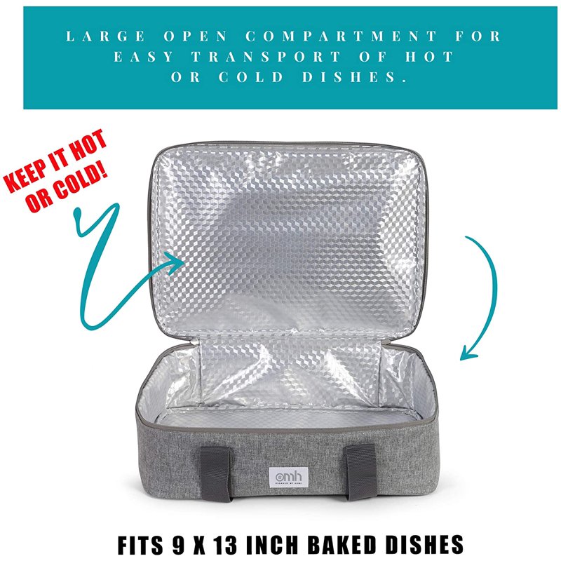 Insulated Casserole Carrying Case for Hot Cold Food Storage - Fits 9x13 Dishes