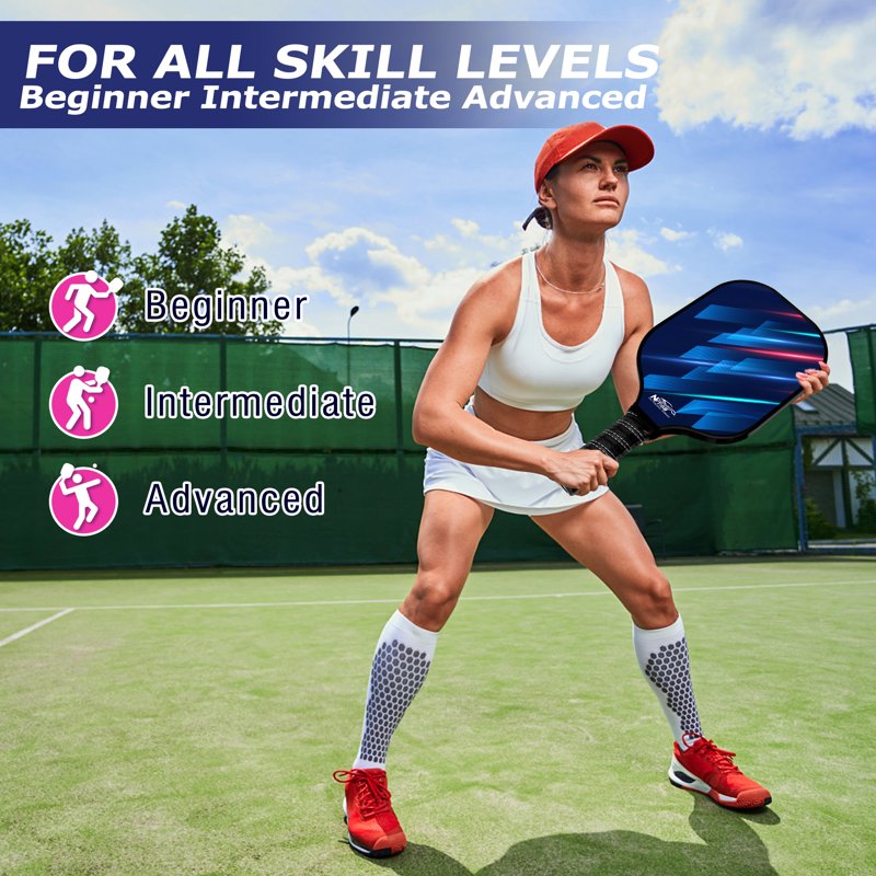 Feeray Pickleball Paddle Set - 2 Graphite Paddles, 4 Balls + Backpack, USAPA-Approved (Black)