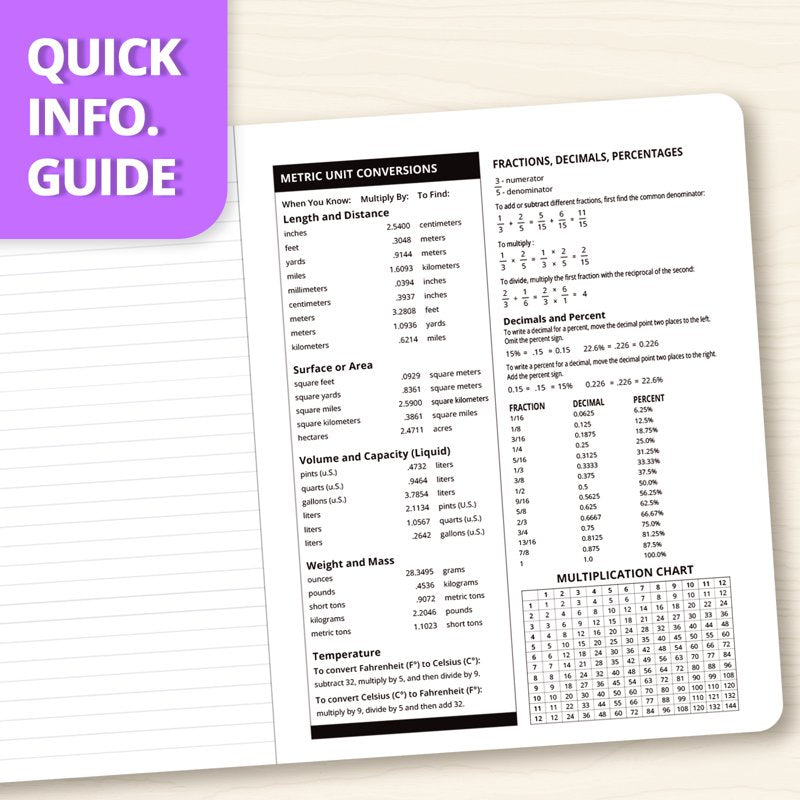 Wide Ruled Composition Notebook 6 Pack - Hard Cover Bulk Set, 200 Pages