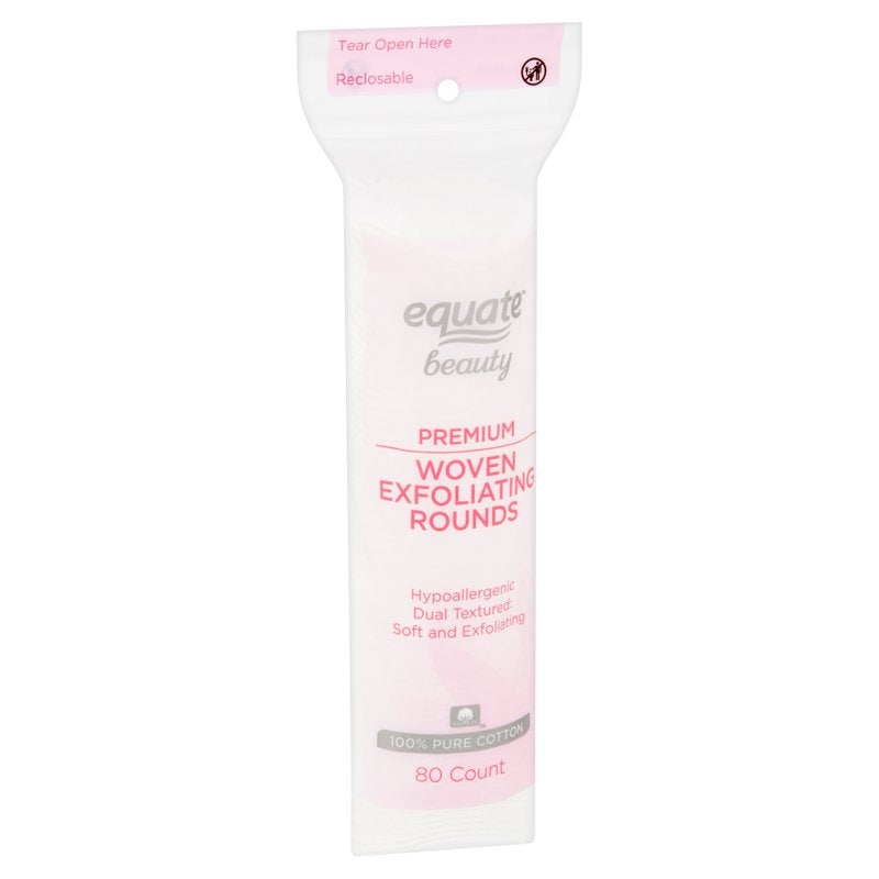 Pack of Exfoliating Cotton Rounds for Makeup Removal & Skincare