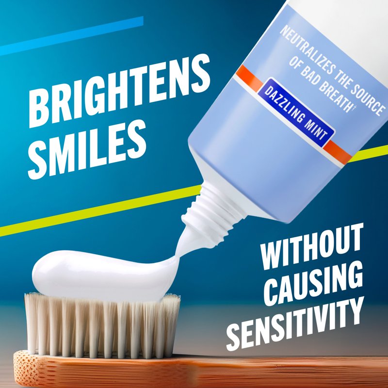 Whitening Toothpaste Dazzling Mint 4oz - Peroxide-Free & Anticavity - 2 Pack