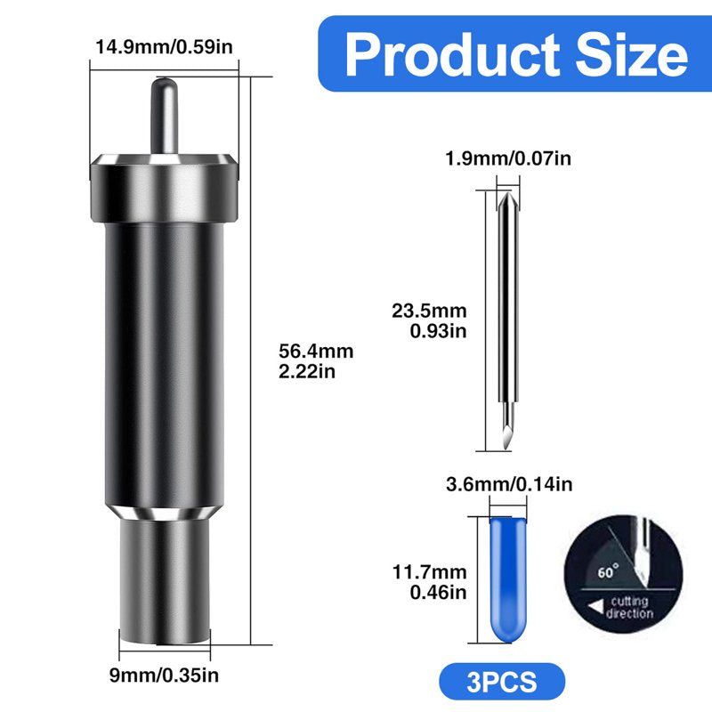 Deep Cut Blade with Housing for Cricut Machines - 2 Blades