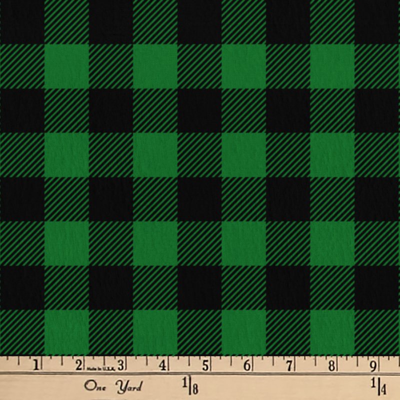 Light-Weight Cotton Flannel Fabric Buffalo Plaid 42 Inch Wide 1.5 Yards