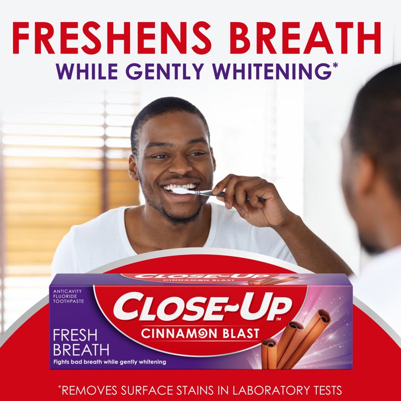 Cinnamon Flavored Anticavity Toothpaste with Fluoride - 8 oz Multipack