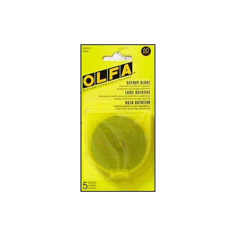 60mm Rotary Blade Pack for Cutting Foam, Fabric, Leather, Paper & Vinyl