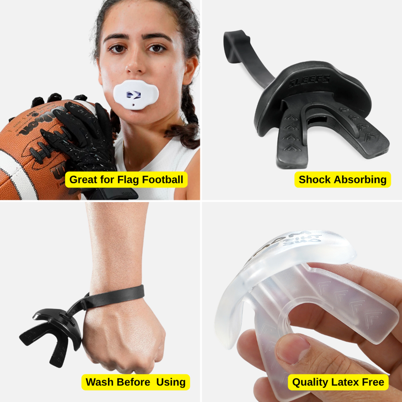 Moldable Kid & Adult Sport Mouth Guard with Cushion for Impact Protection