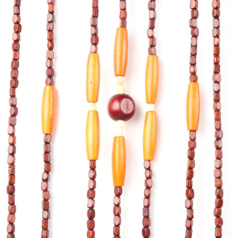 Wooden Beaded Door Curtain - 31 Lines Bamboo & Wood Home Decor