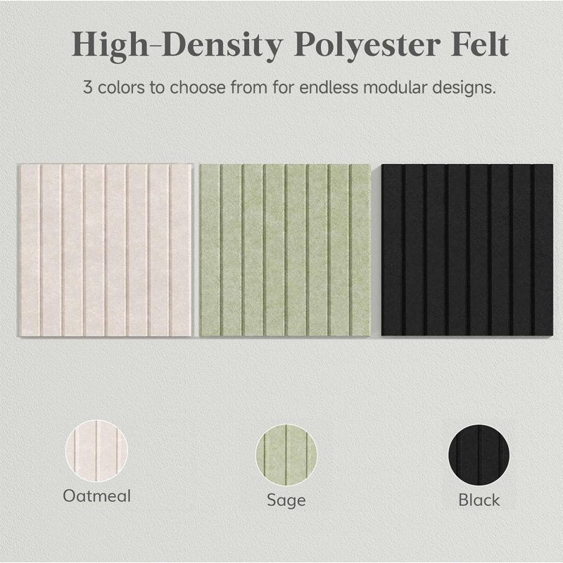 Large Felt Bulletin Board 48x36 Inches - Pack of 12 Wall Tiles with Pushpins