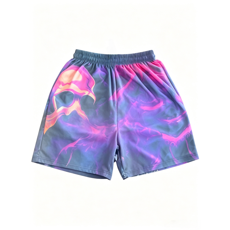 Men's 5 Pack Casual Graphic Athletic Shorts - Quick Dry Mesh, Elastic Waist, Multi-Print Streetwear & Beach Shorts