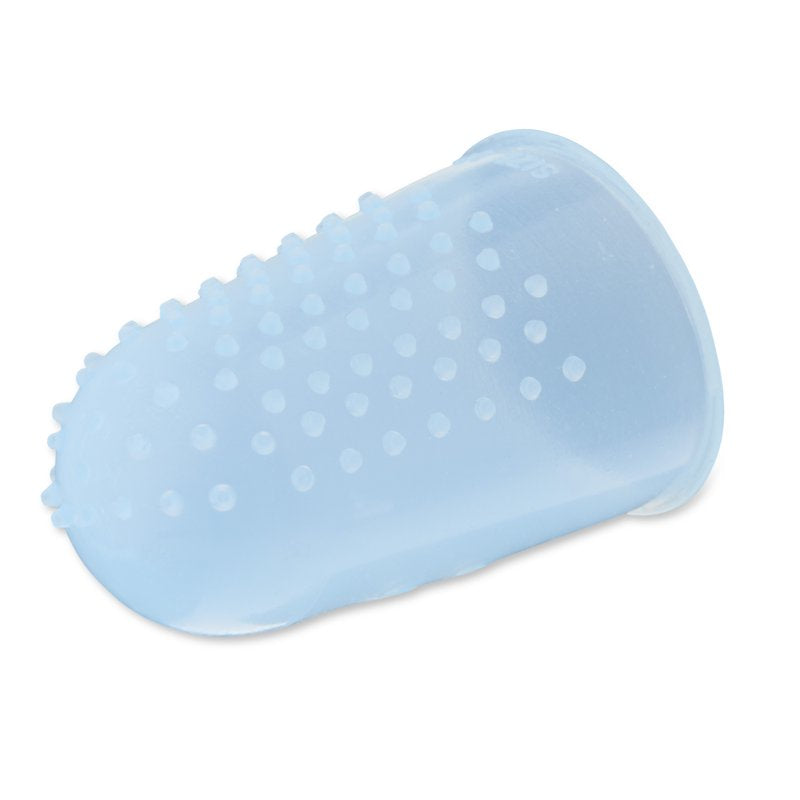 Silicone Fingertip Protectors Blue 12 Pack - Finger Guards for Crafts & Office