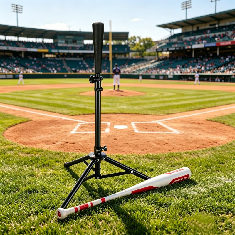 Adjustable Baseball Batting Tee for Adults & Youth, Portable Tripod Stand with Carry Bag