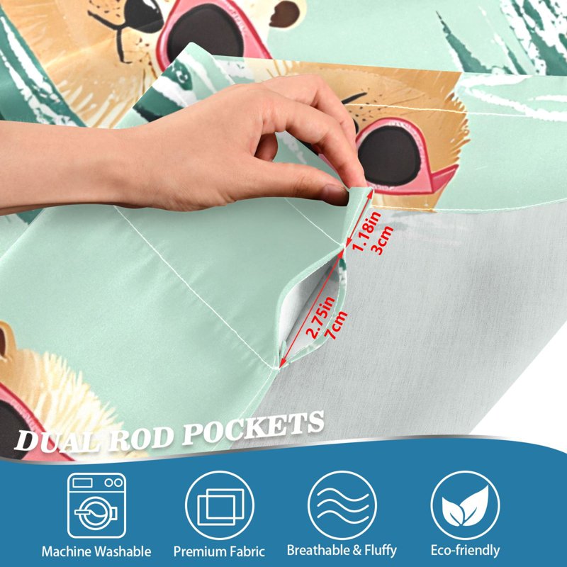 Light Filtering Privacy Tier Curtains 2 Panels - 27x36 Inches, Semi-Sheer for Kitchen & Bathroom