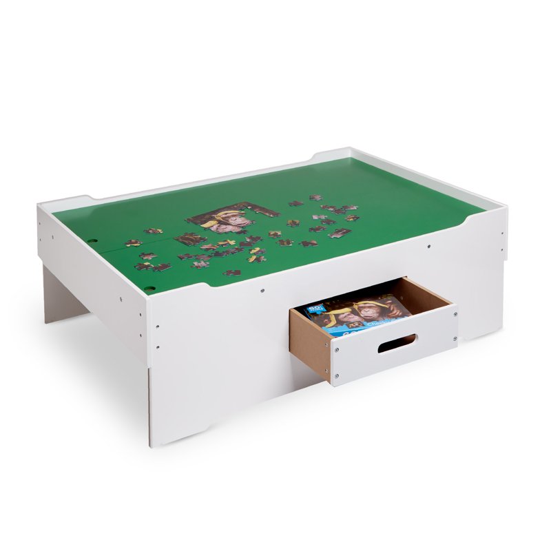 Kids Storage Multi Activity Play Table - Wooden Train & Craft Table
