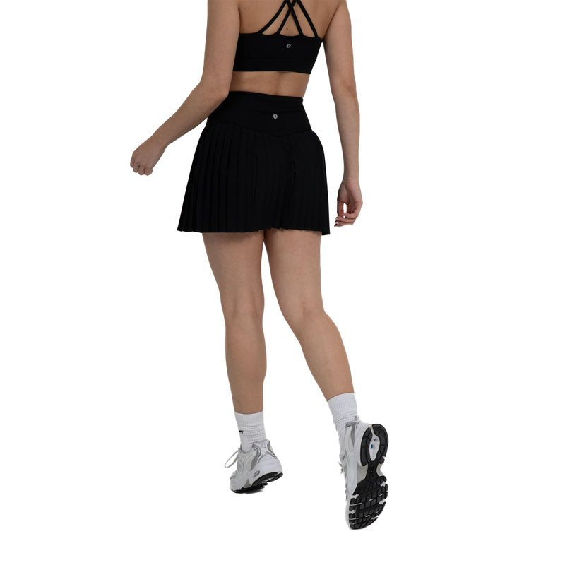 Women's Pleated Tennis Skirt with Built-In Shorts - High Waist, Breathable Activewear