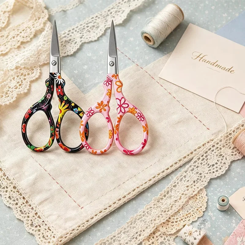 Stainless Steel Crafting Scissors Set - Multi-Purpose Embroidery, Paper & Sewing Cutters