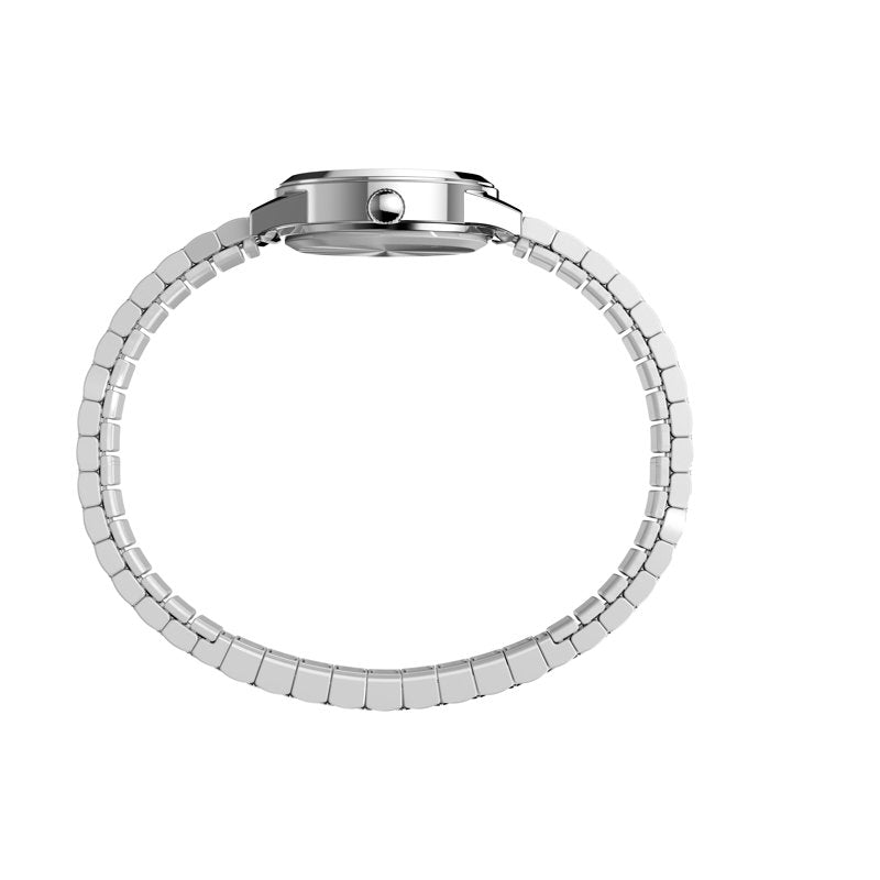 Women's Silver Watch Band Expansion Strap with Perfect Fit and Water Resistance