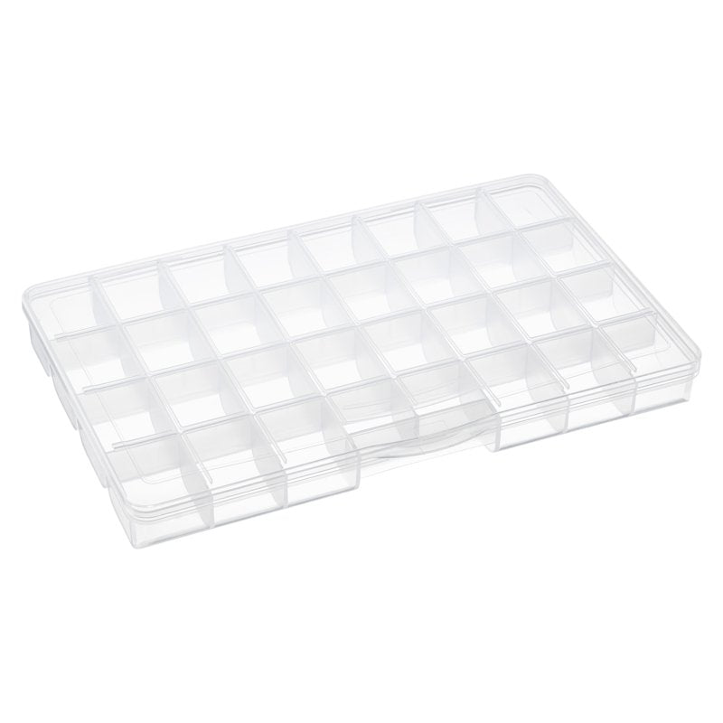 6 Pack Craft Storage Organizer with 32 Compartments, No-Spill, Stackable, 13.7" Plastic Bead & Jewelry Case