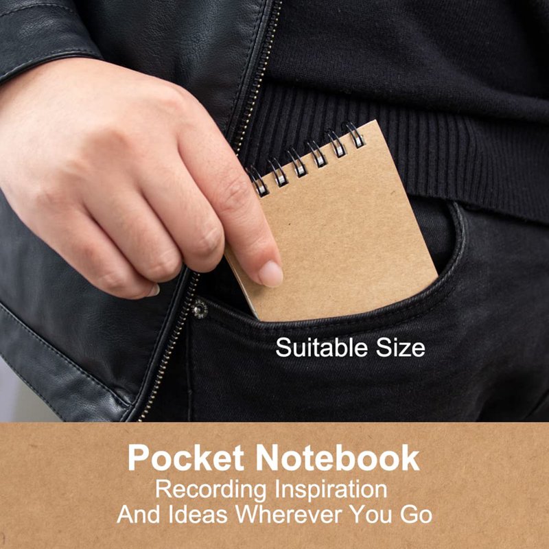 Mini Pocket Spiral Notebooks 3x5 Inches - 6 Pack Small Memo Pads for Office & Travel