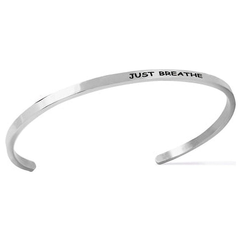 Inspirational Stainless Steel Saying Bracelet for Women - Adjustable 8-inch