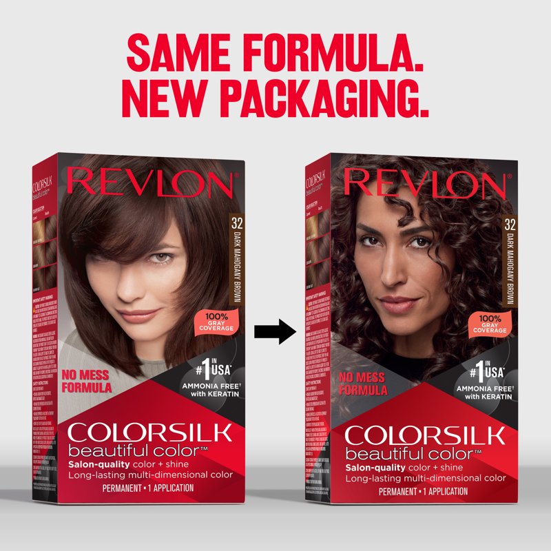 Permanent Hair Color Kit - Multiple Shades for Gray Coverage & Shine
