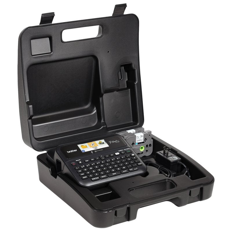 Professional Bluetooth Label Maker with Tape, Carry Case & 12mm Labels