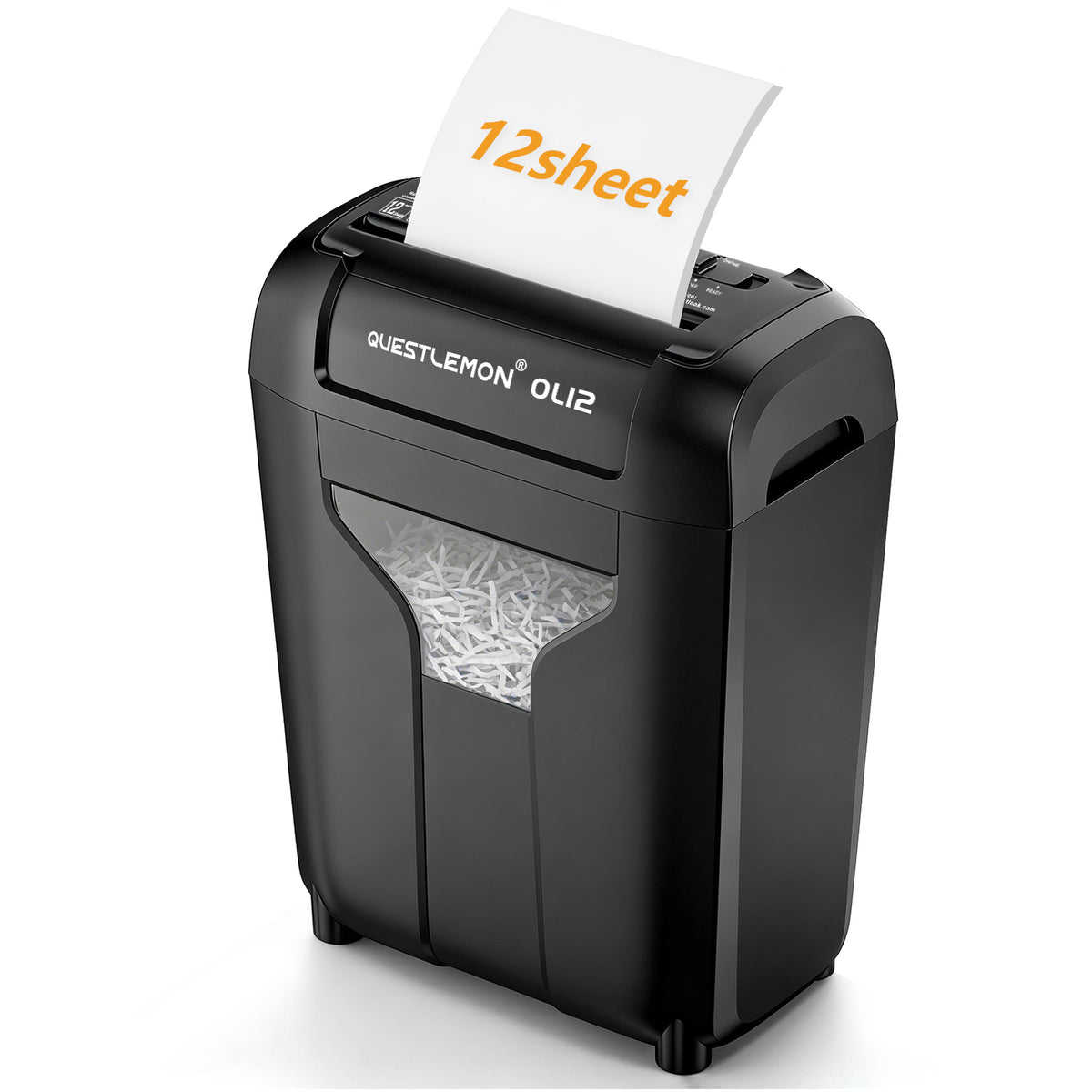 12-Sheet Cross Cut Paper Shredder with 4.5-Gallon Wastebin Home Office Security